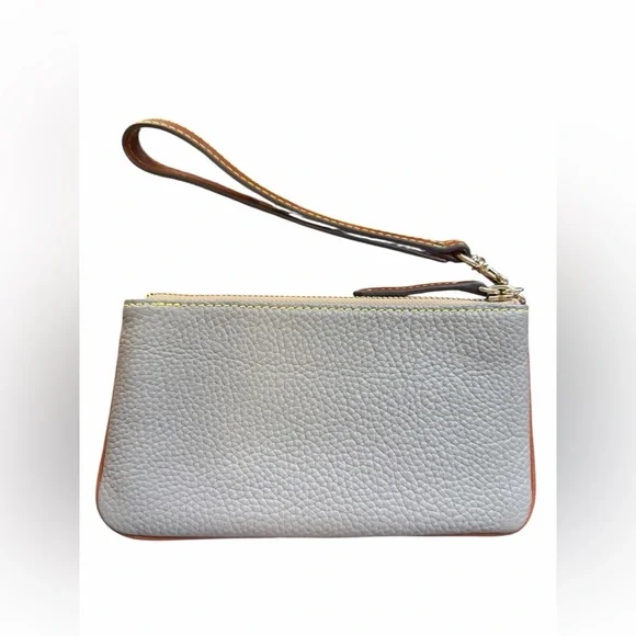 Dooney & Bourke Pebble Leather Wristlet Taupe Zip Clutch Wallet Card Case NWOT - Picture 5 of 7